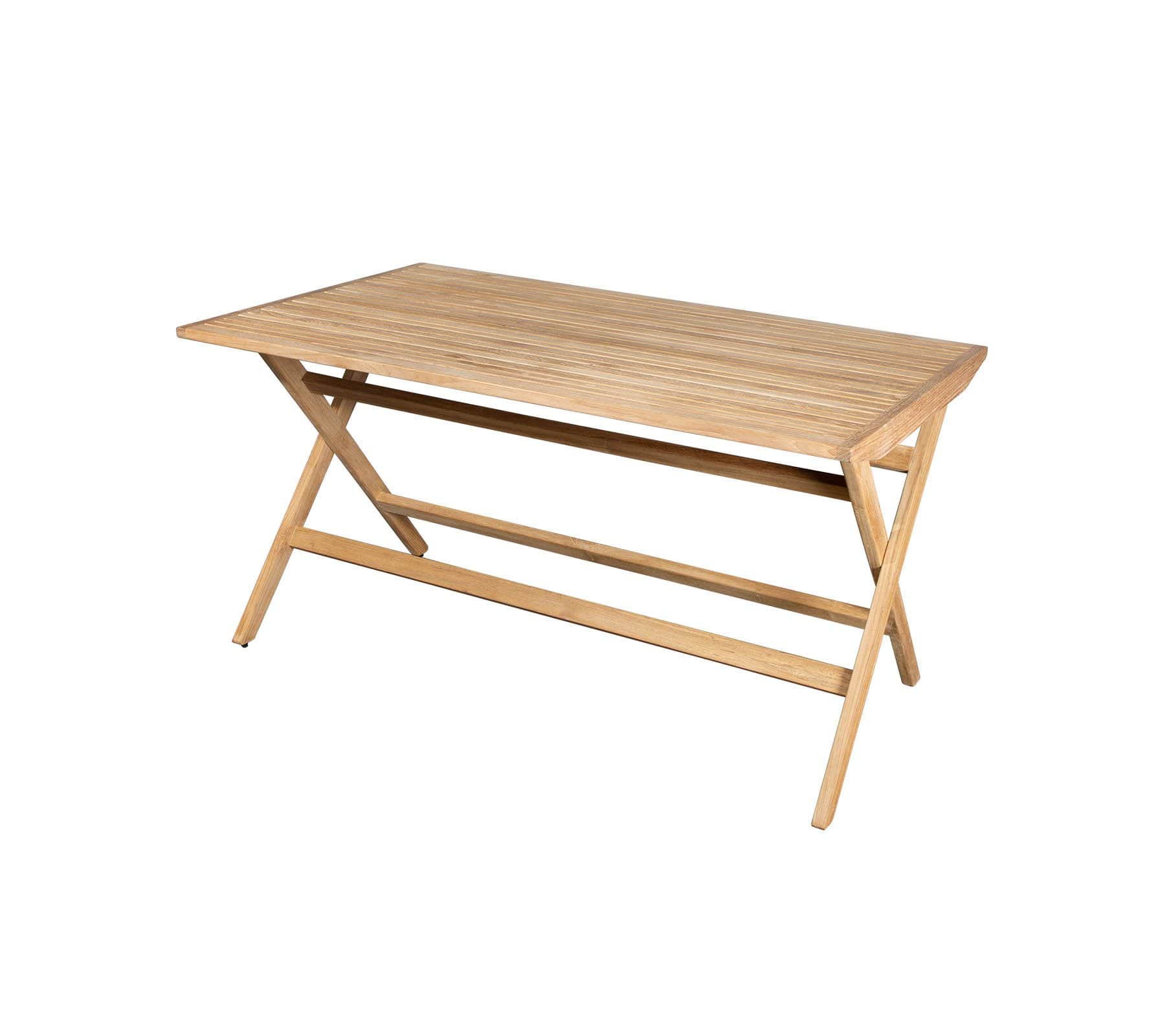 Boxhill's Flip Folding Outdoor Teak Dining Table Large front side view in white background