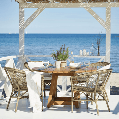 George Outdoor Teak Round Dining Table