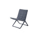 Boxhill's Traveller grey outdoor folding lounge chair on white background