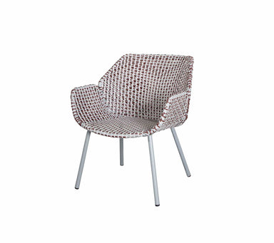 Boxhill's Vibe light grey / maroon outdoor armchair without cushion on white background