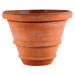 Italian Terracotta Artisan Rolled Rim Vase