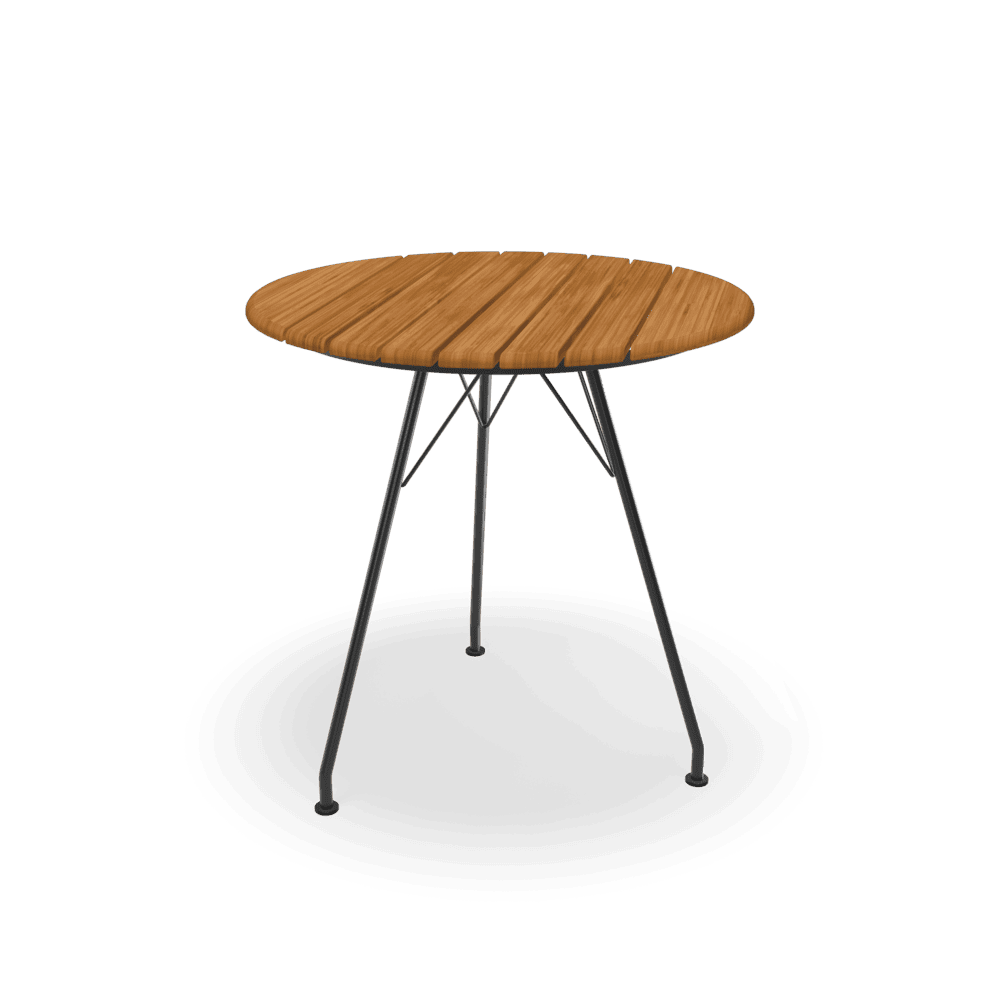 CIRCUM Outdoor Cafe Table bamboo lamellas top