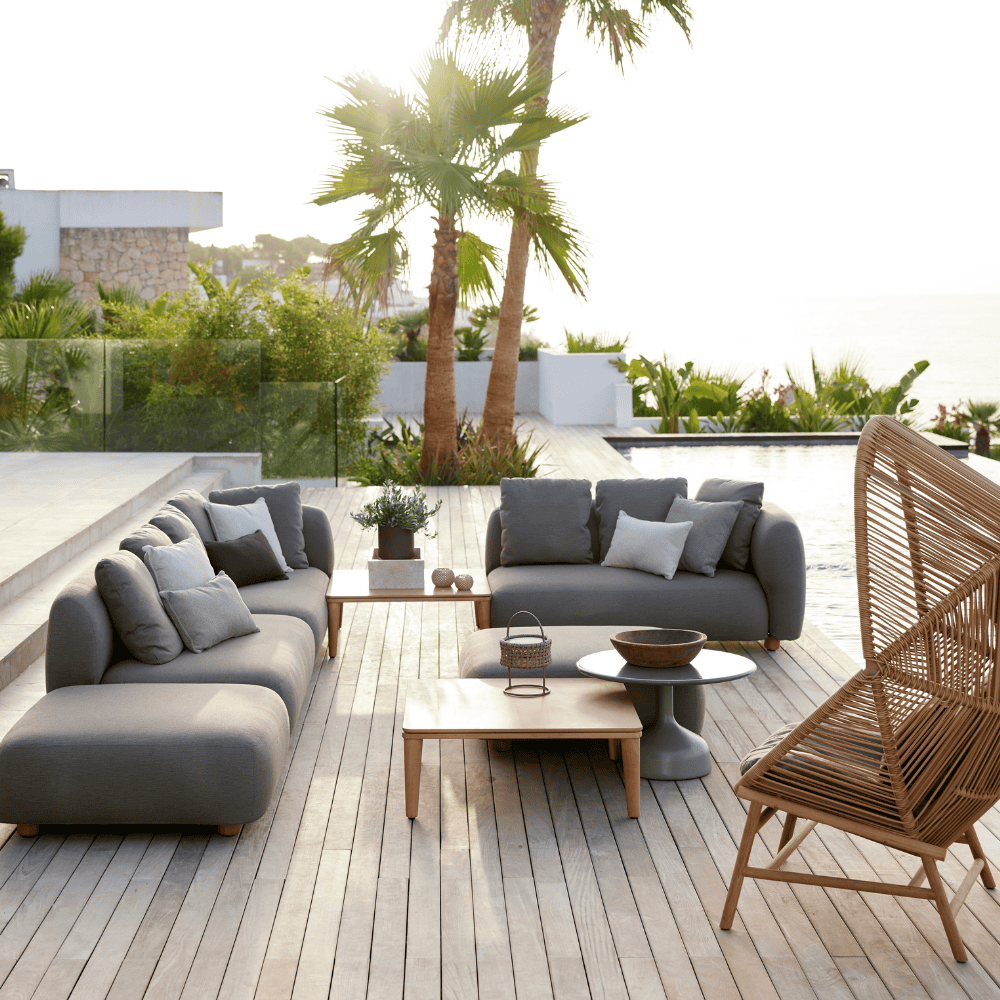 Boxhill's Capture 2-Seater Outdoor Sofa Left Module lifestyle image with other Capture Module Sofa