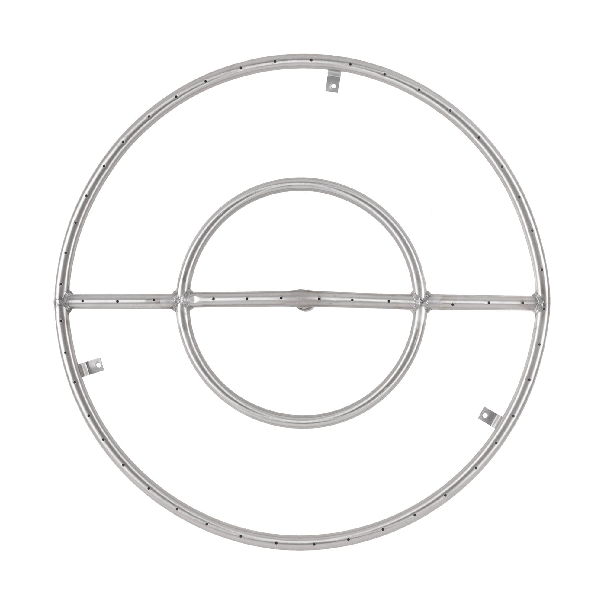 Round Stainless Steel Burner - 2 Rings