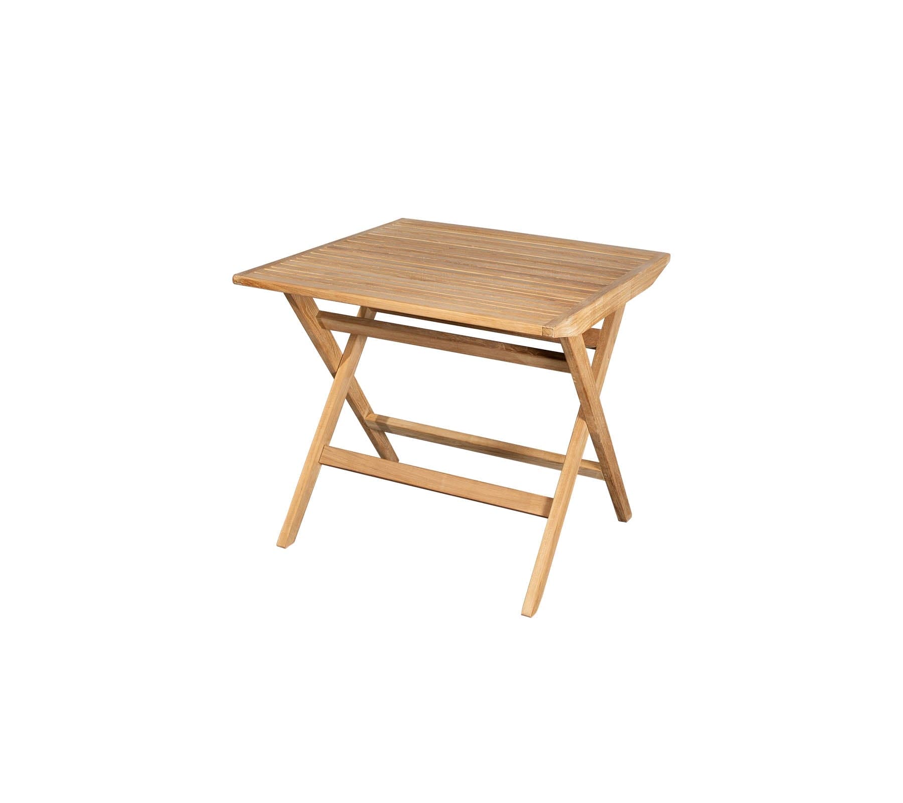 Boxhill's Flip Folding Outdoor Teak Dining Table Small, front side view in white background