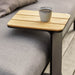 Boxhill's Mega Outdoor Side Table lifestyle image with a cup of coffee on top