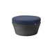 Boxhill's Kingston Outdoor Footstool | Side Table Graphite Large with Blue Cushion