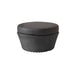 Boxhill's Kingston Outdoor Footstool | Side Table Graphite Large with Black Cushion