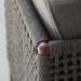 Boxhill's Encore 2-Seater Outdoor Grey Sofa Bordeaux Frame close up view