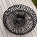 Boxhill's Nest Footstool/Coffee Table Outdoor Lava Grey, Large lifestyle image on wooden platform, top view
