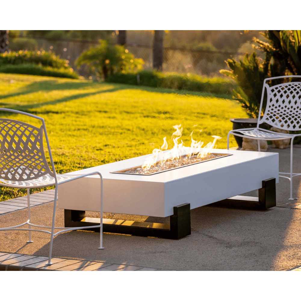 Baja Metal Powder Coated Fire Pit Table Lifestyle
