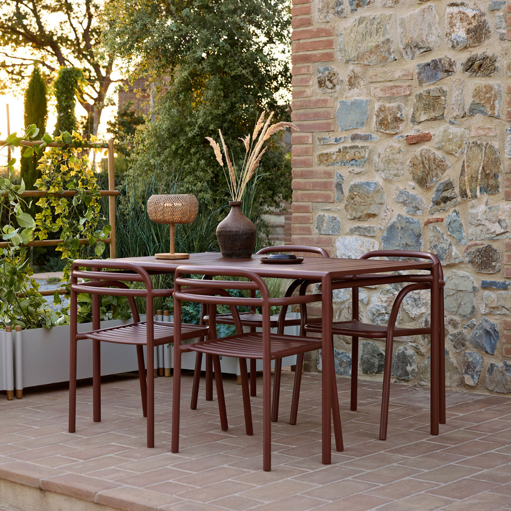 Bliss Outdoor Dining Table Rectangle w/ 4 Bliss Chairs