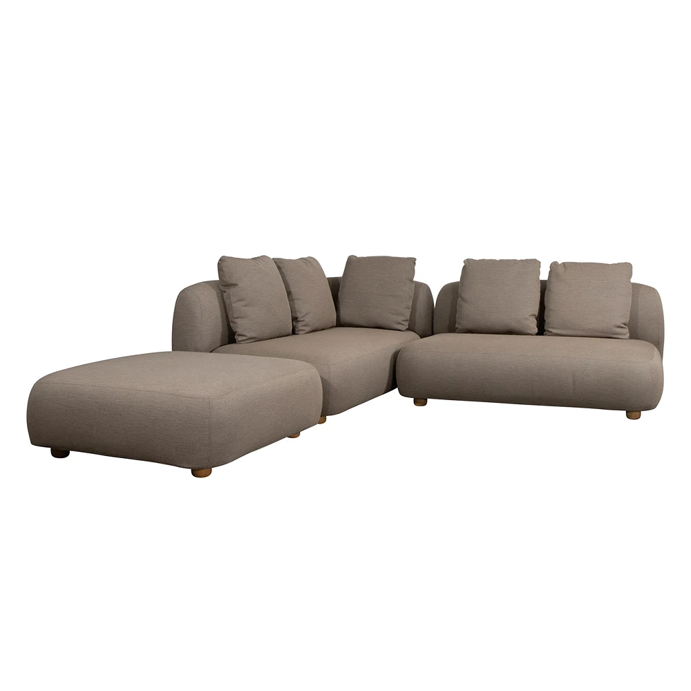 Boxhill's Capture Outdoor Corner Sofa with Chaise Lounge Taupe