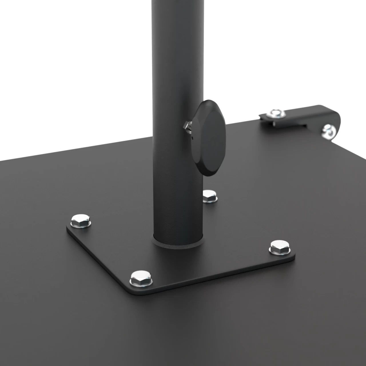 commercial metal patio umbrella bases Commercial Grade Patio Umbrella Base 70lbs with Add-On Wheels Black