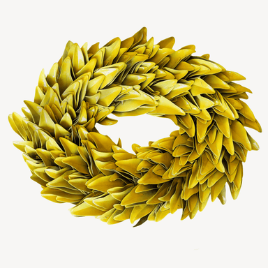 Canary Yellow Oval Lacquer Wreath