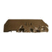 A rectangular bronze wall sculpture featuring a textured, organic relief design with abstract human and animal figures, shown against a plain white background.