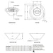 Cazo Powder Coated Fire Pit - Narrow Ledge specs