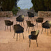 Boxhill's Choice Outdoor Dining Chair Black Shell Warm Galvanized Steel Legs