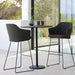 Boxhill's Choice Outdoor Bar Chair Warm Galvanized Steel Sledge Base lifestyle image with Go Bar Table 