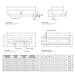 Coronado Metal Powder Coated Linear Fire Pit Specs