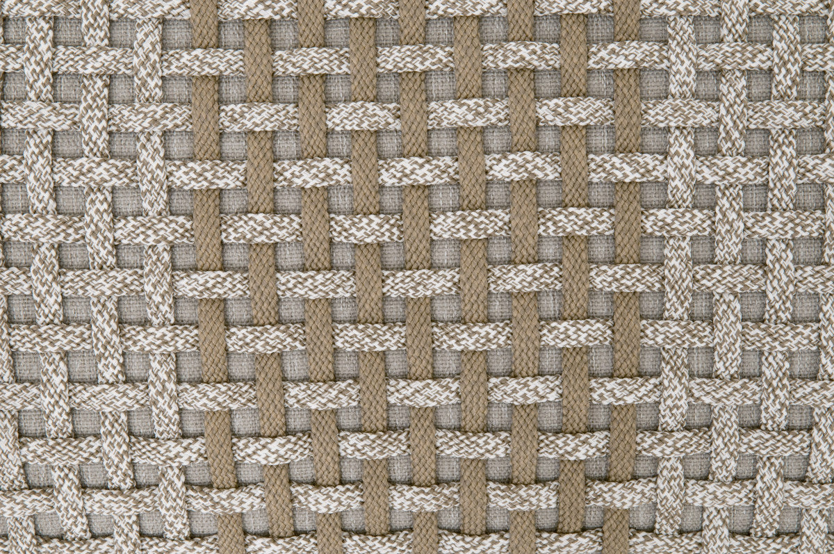 Boxhill's Cross Taupe Flat Rope Outdoor Accent Cube solo image