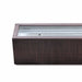 Dark brown hammered copper outdoor rectangular fire pits with stainless steel burner