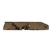 A rectangular metallic bar with a textured, organic, cracked surface in a bronze and brown metallic finish, isolated on a white background.