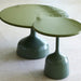 Boxhill's Glaze Outdoor Round Coffee Table  Olive Green Base, Green Top Large and Small