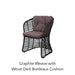 Graphite Weave with Wove Dark Bordeaux Cushion