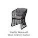 Graphite Weave with Wove Dark Grey Cushion