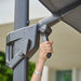 Boxhill's Hyde Luxe Tilt Aluminum Parasol | 3x3 m lifestyle image handle close up view