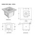 Kamoa Metal Powder Coated Fire Pit Table Specs