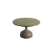 Lava Stone Glazed Green Top & Taupe Aluminum Base