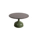 Lava Stone Glazed Taupe Top & Olive Green Aluminum Base