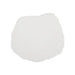 A white faux-wood tree stump coffee table top view, organic top and base, shown on a plain white background.