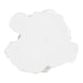A round, organic-shaped white table top with a smooth, slightly glossy finish and irregular edges, shown against a plain white background.
