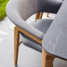 Boxhill's Luna Outdoor Dining Armchair lifestyle image close up view