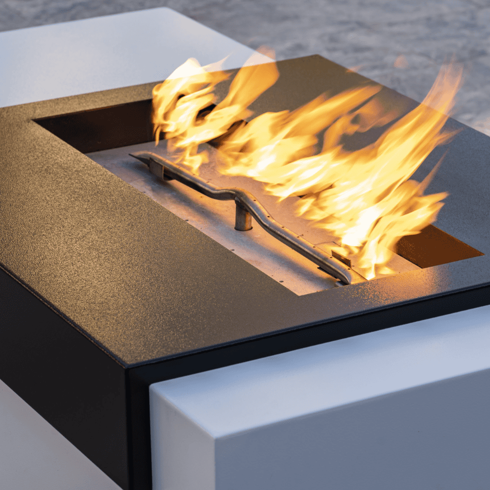 Moonstone Metal Powder Coated Fire Pit Table Lifestyle