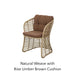 Natural Weave with Rise Umber Brown Cushion