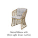 Natural Weave with Wove Light Brown Cushion