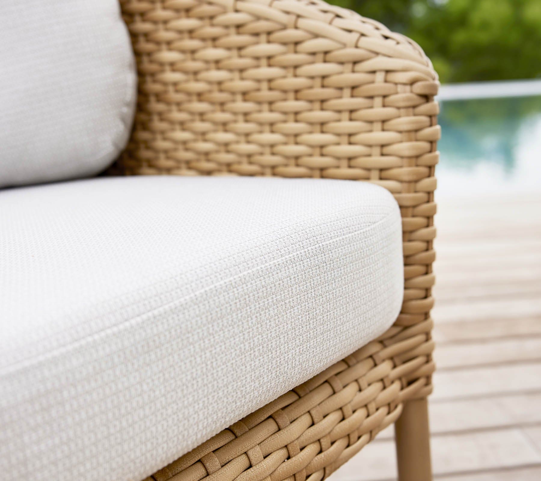 Boxhill's Ocean Large Outdoor 3-Seater Sofa lifestyle image close up view