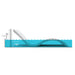 A technical cross-section diagram of a swimming pool showing the water level, a starting block, and a depth marker labeled 100 cm (33 inches).