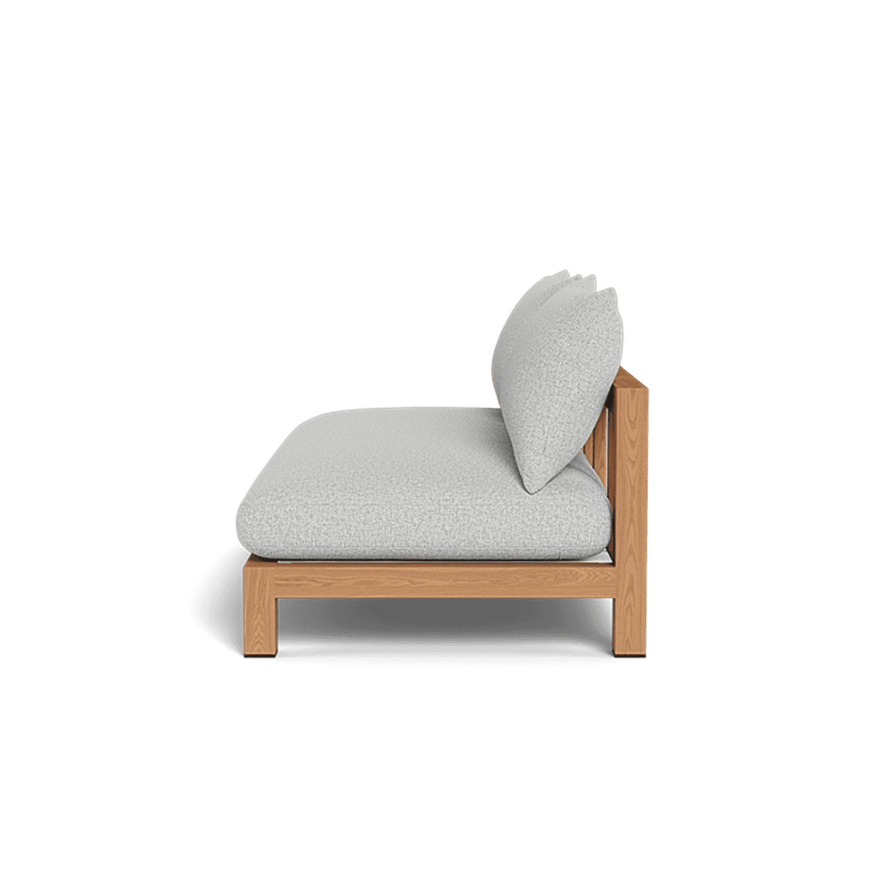 PACIFIC 2 SEAT ARMLESS SOFA with Teak Frame and Copacabana Sand fabric