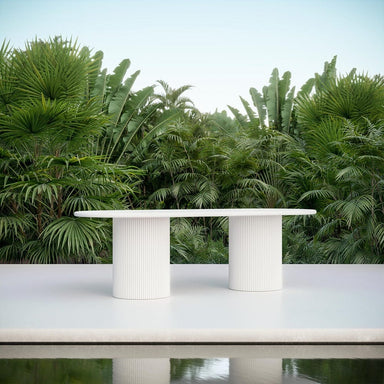 Boxhill's Palma 96 Outdoor Dining Table Matte White