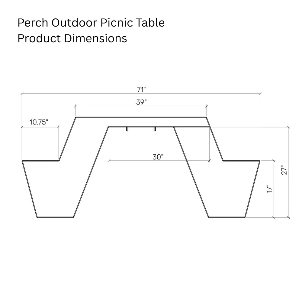 Perch Outdoor Picnic Table | HDPE Plastic Finish