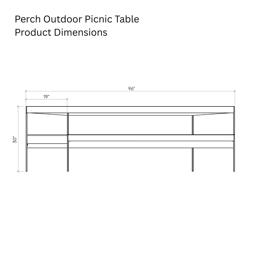 Perch Outdoor Picnic Table | HDPE Plastic Finish