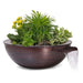 27" Sedona Hammered Copper Planter & Water Bowl