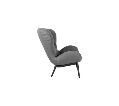 Boxhill's Serene grey outdoor lounge chair side view on white background