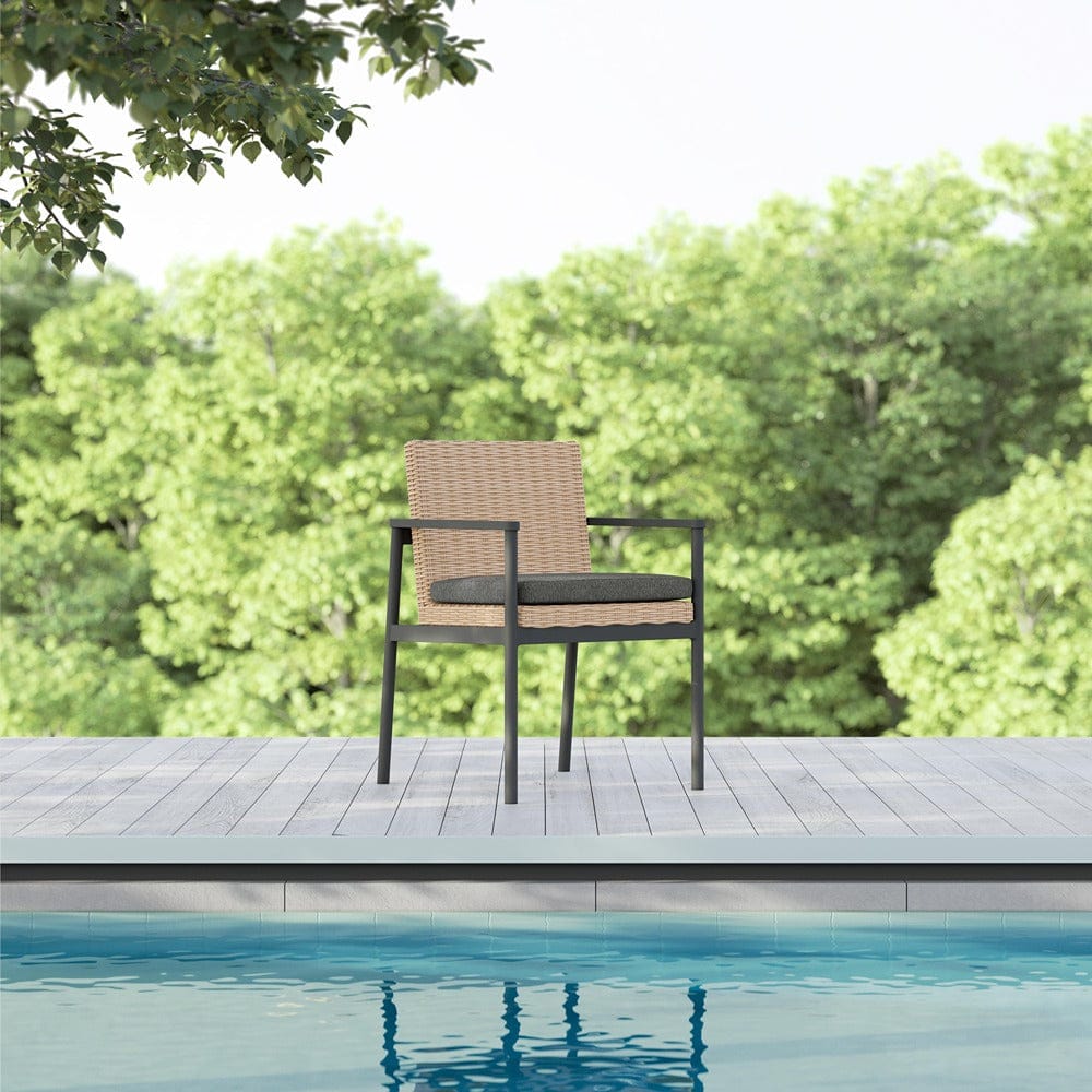 Terra Outdoor Dining Chair solo image beside the pool