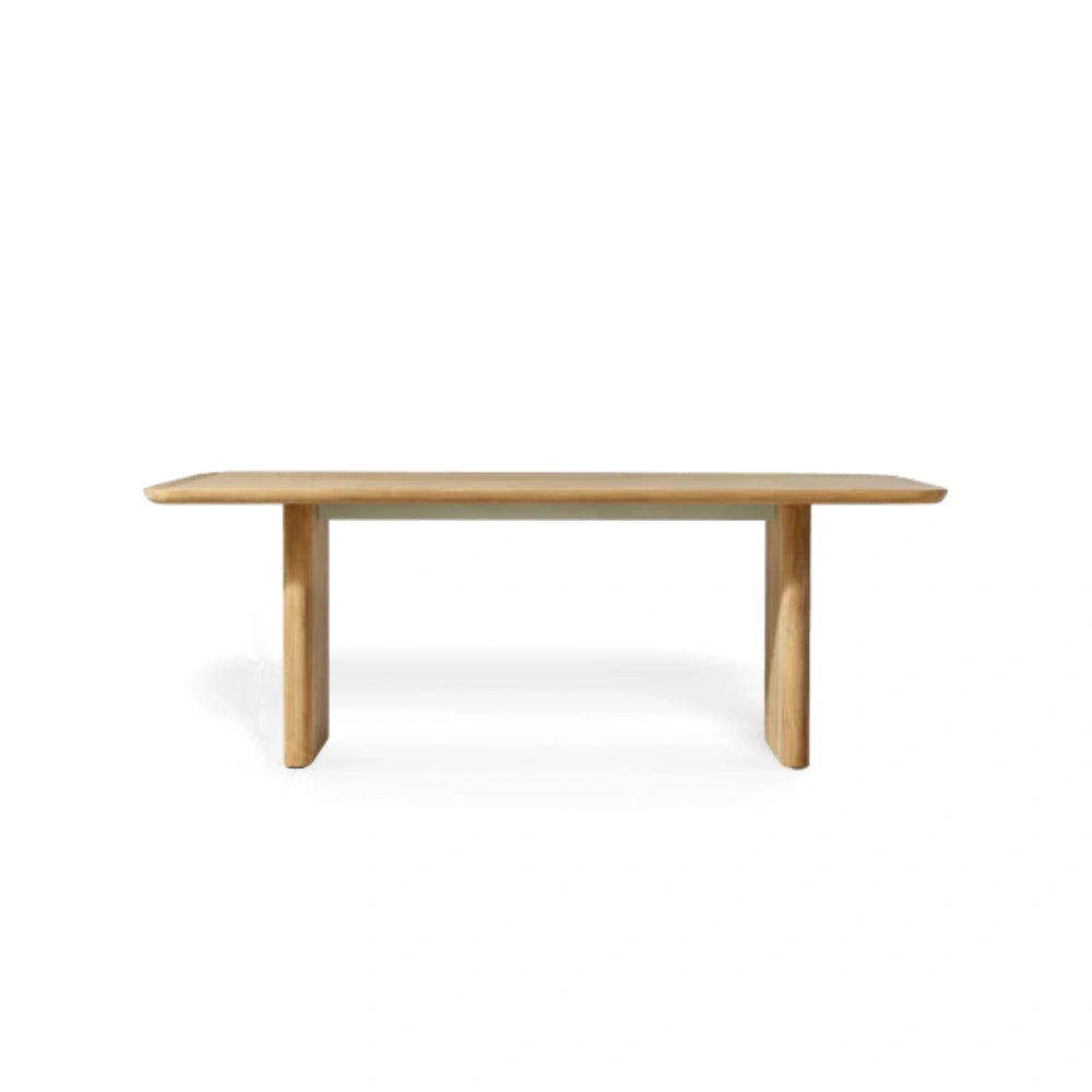 Outdoor Teak Rectangular dining table with slatted table top